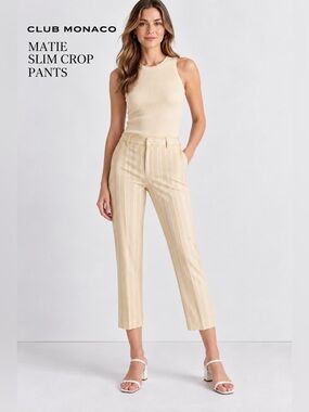 New CLUB MONACO MATIE SLIM CROP PANTS.